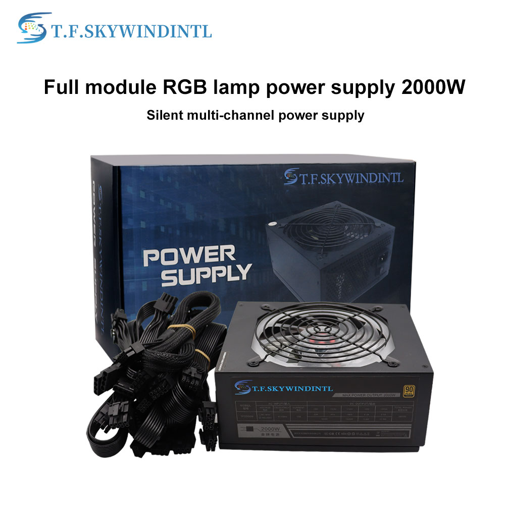 2000W Atx Mining Power Supply - マイニング用電源,2000w rgb,カラフル,psu 110v 220v,90% v