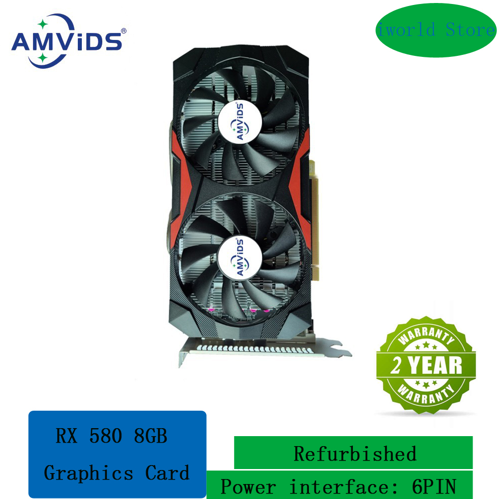 Rx 580 8Gb 2048Sp Gpu - マイニングビデオカード,8GB rx 580 p,デスクトップコンピューター用,256ビット,2048sp GPU