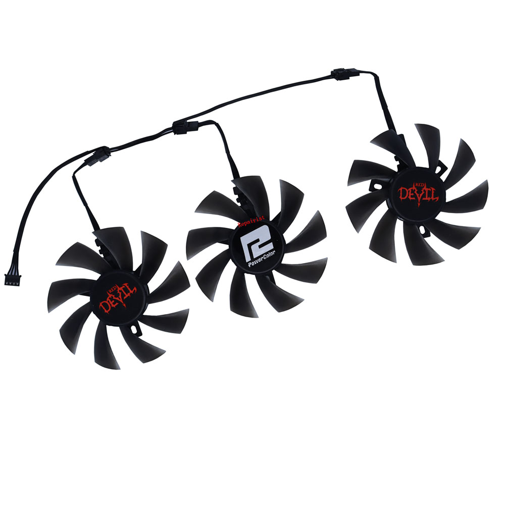 Rx 5700 Xt 8Gb Video Card - 3 ピース/セット、DIY T129215BU、GPU グラフィックス冷却ファン、Powercolor RX 5700