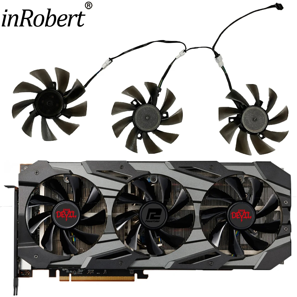 Rx 5700 Xt 8Gb Video Card - Diy 85ミリメートルT129215SUビデオカードファンpowercolorのためのrx 5700 xt赤悪魔8ギガバイトGDDR6 RX5700XTグラフィックスカードの交換冷却ファン