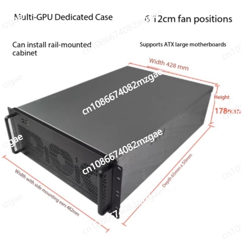 8 Gpu 4U Server Chassis - 4Uマルチグラフィックカードシャーシ 6/8グラフィックカード対応 IDCコンピュータールームラックサーバー GPU搭載産業用コンピューター 強力ファン