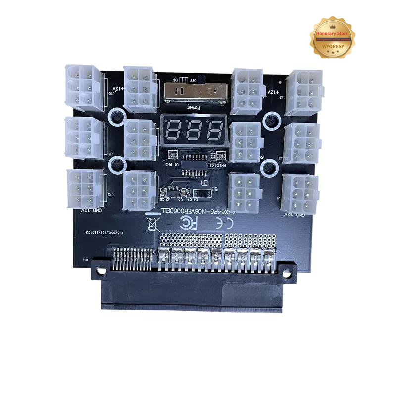 YD PCI-E 12V 50ピン - ATX 12 x 6 - 2400W Server Psu Breakout Board のレビューと価格