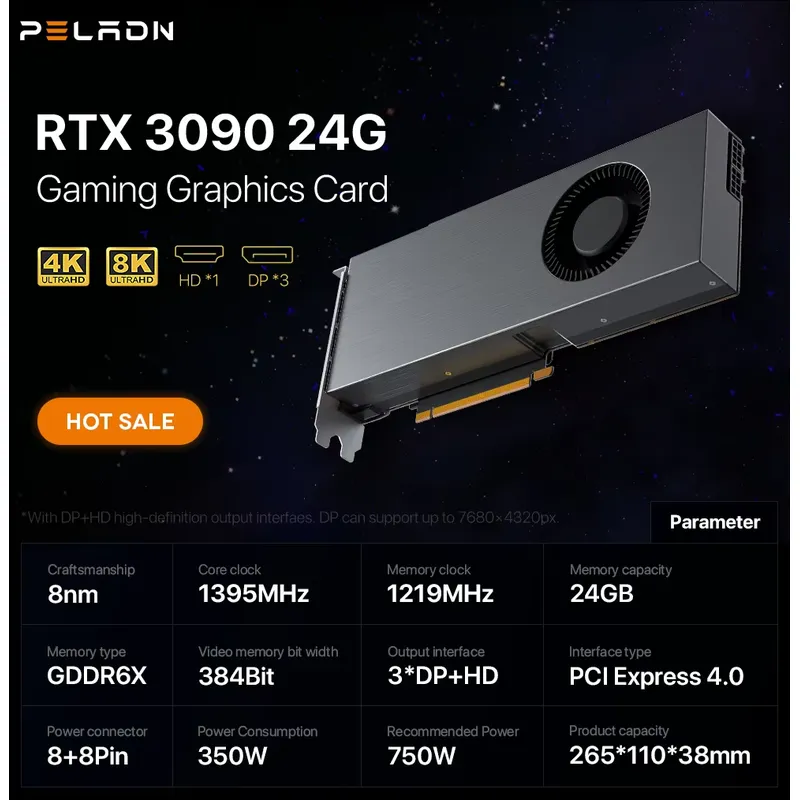 ホットセール 低価格 AIサーバー用GPU GeForce  - Rtx 3090 24Gb Graphics Card のレビューと価格