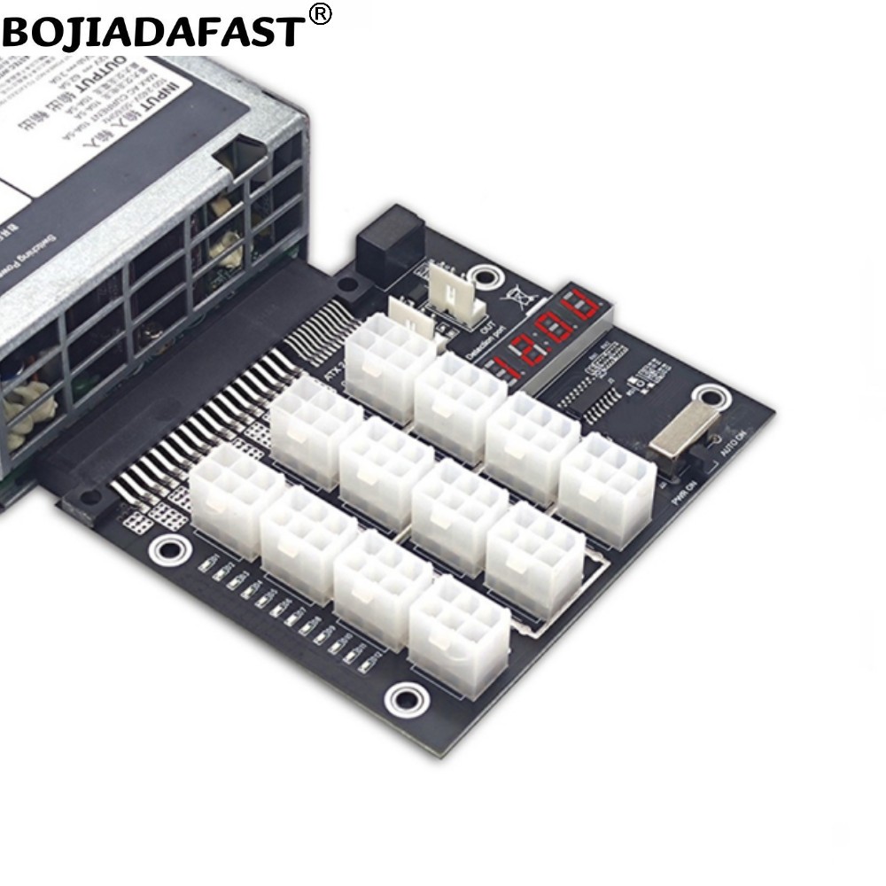 12 ポート PCIe 6Pin コネクタブレークアウトボー - 2400W Server Psu Breakout Board のレビューと価格