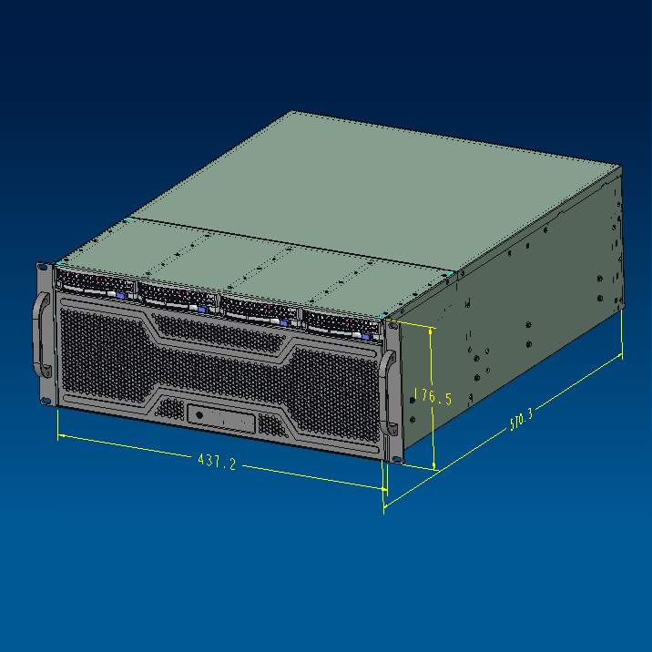 4U 4ベイ ホットスワップ対応 サーバーケース L570m - 8 Gpu 4U Server Chassis のレビューと価格