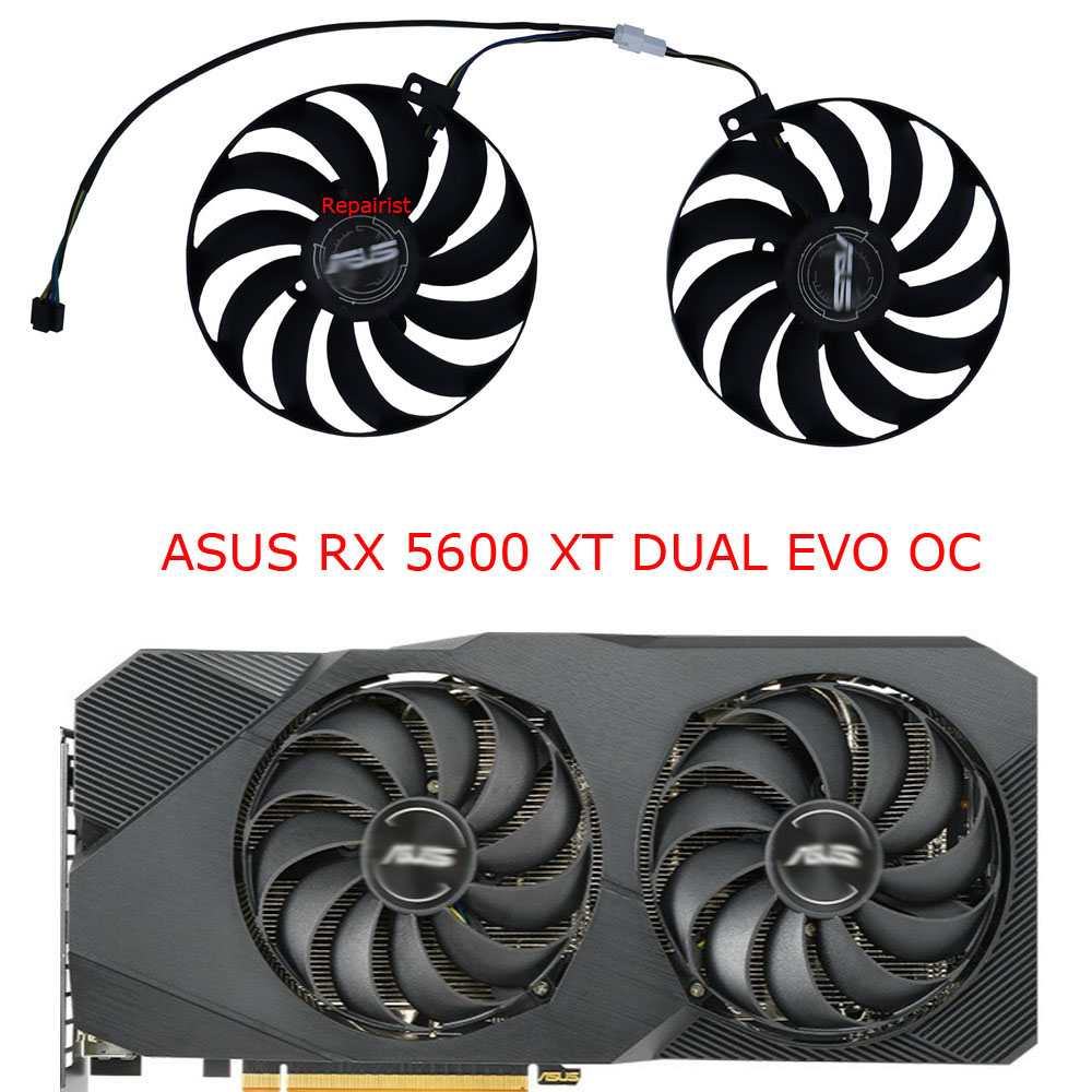グラフィック冷却ファン,2 ピース/セット,FDC10U12 - Rx 5700 Xt 8Gb Video Card のレビューと価格